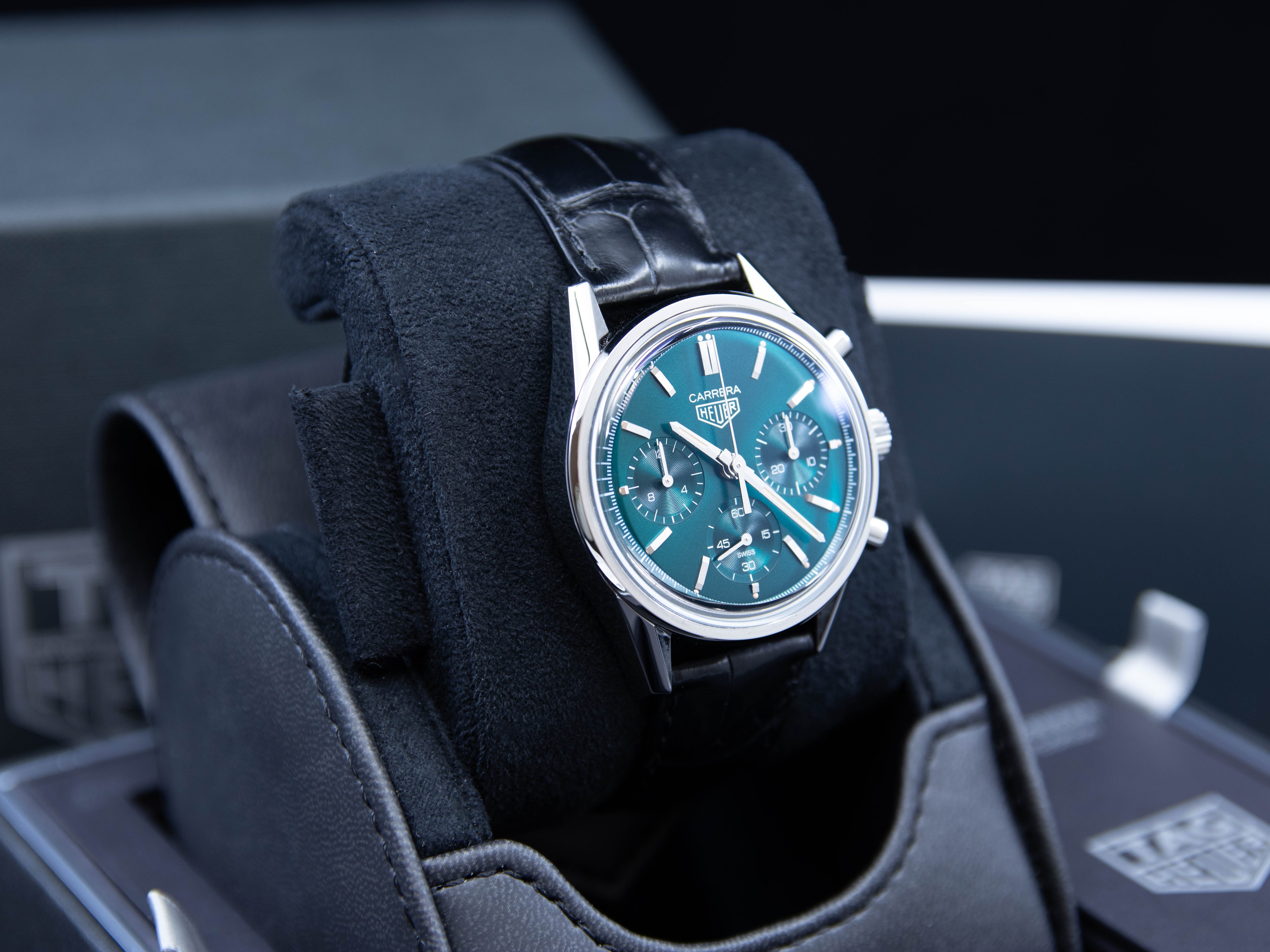 Tag Heuer Carrera Green Edition Limitée 500 pièces 39mm Acier Inoxydable 11/2021 réf.CBK221F