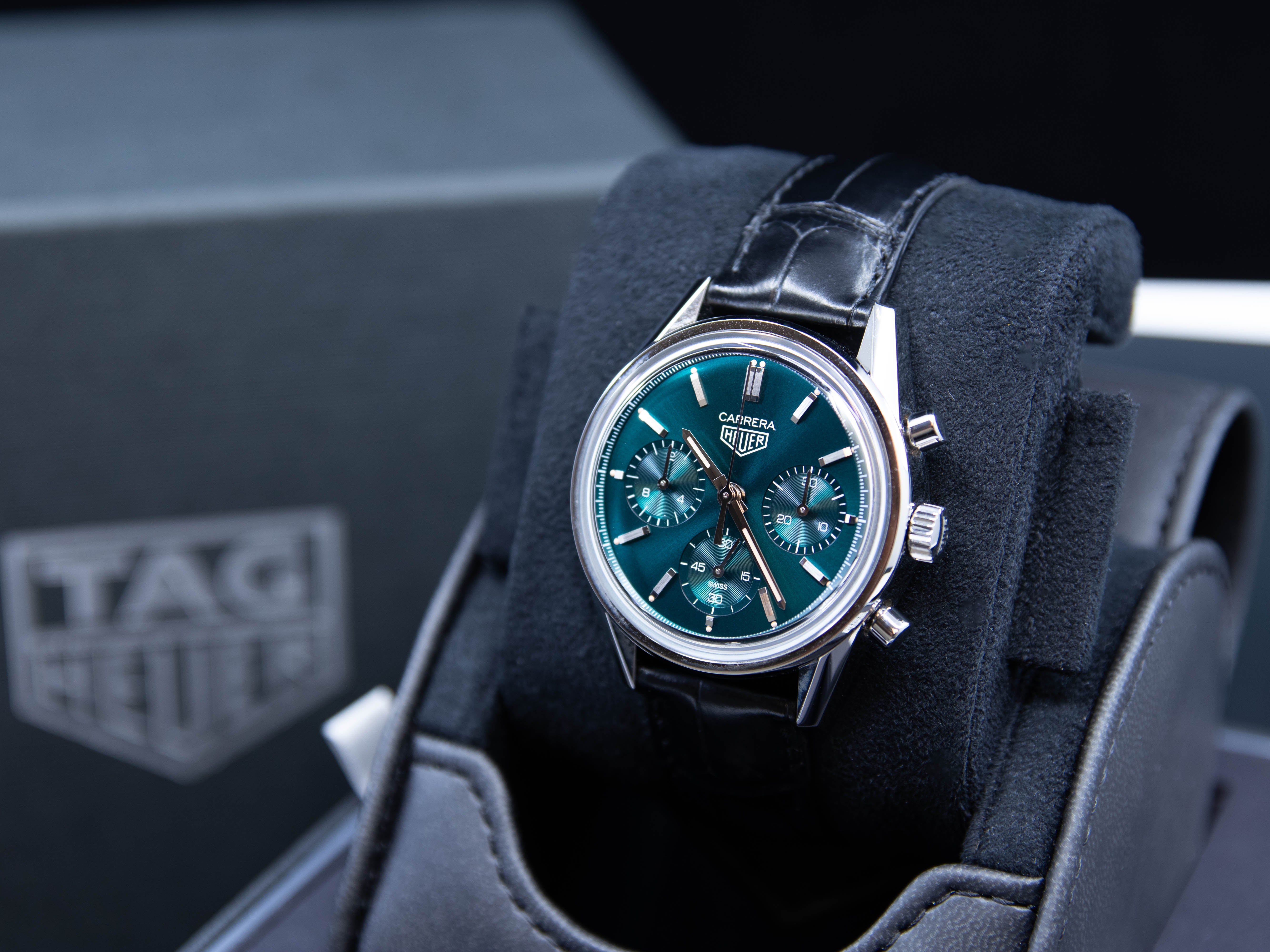 Tag Heuer Carrera Green Edition Limitée 500 pièces 39mm Acier Inoxydable 11/2021 réf.CBK221F