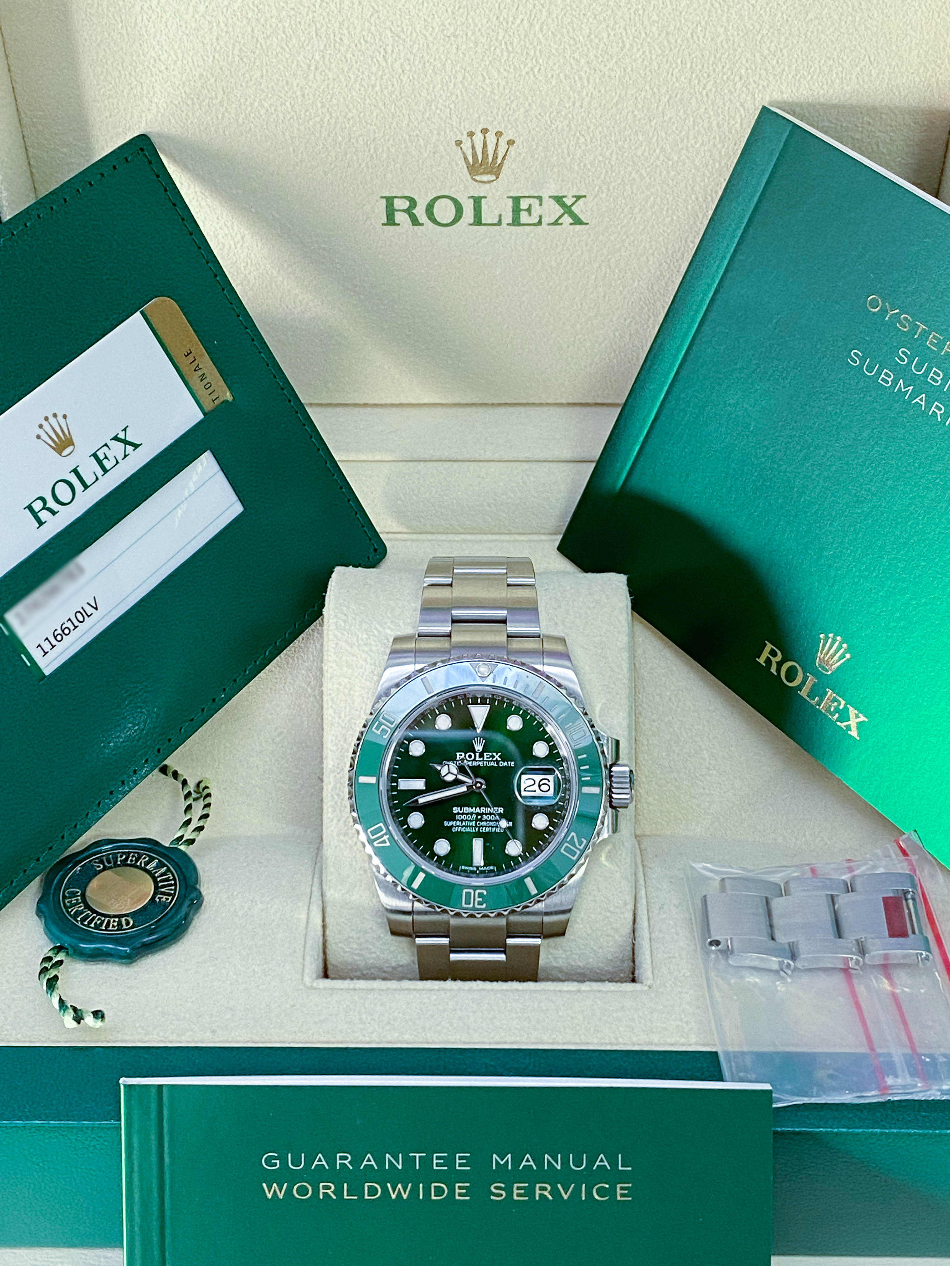 Submariner Date "Hulk" Stainless Steel 2019 ref.116610LV