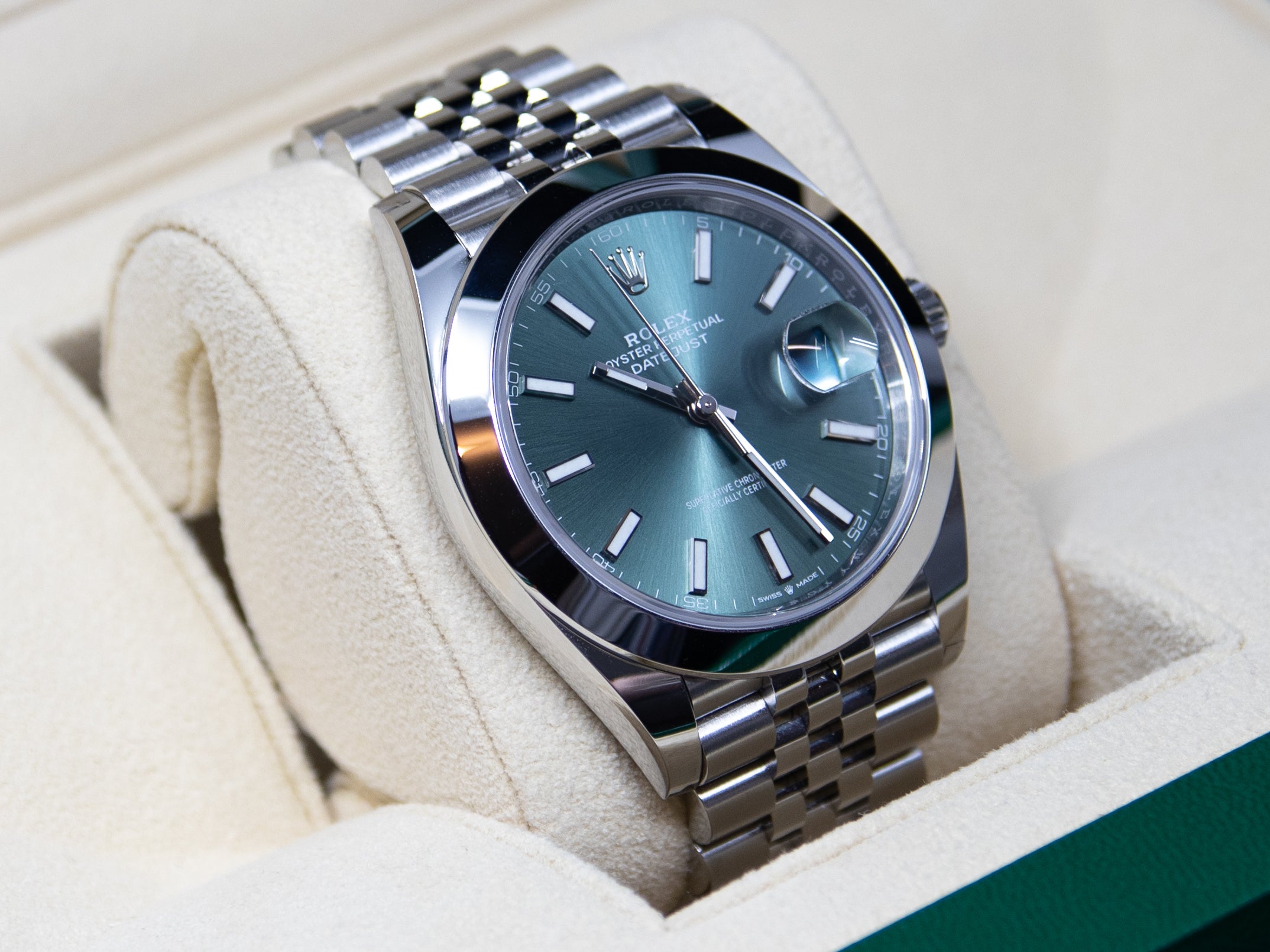 Datejust 41mm Jubilee cadran menthe 12/2022 ref.126300