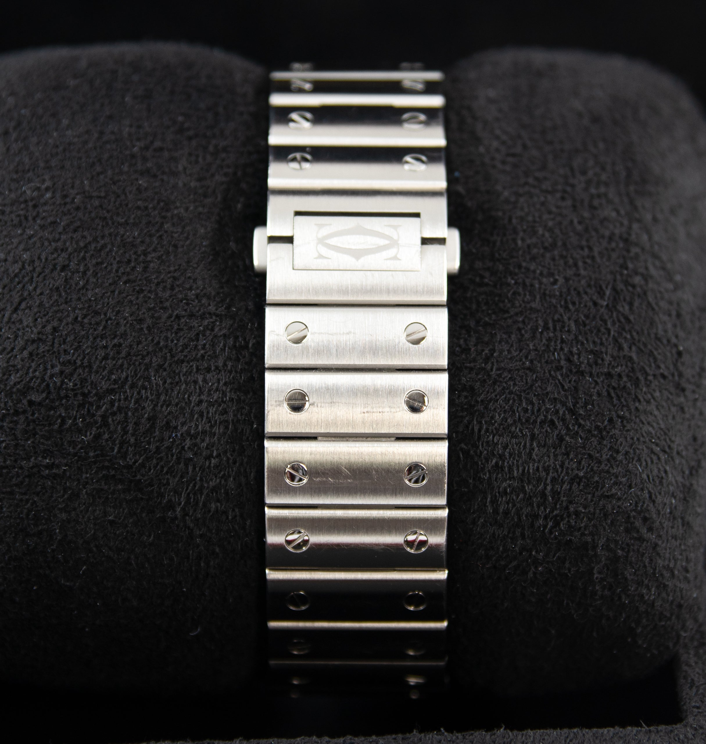 Santos Large Stainless Steel 2020 ref.WSSA0018 - Cadran Noir Luxembourg