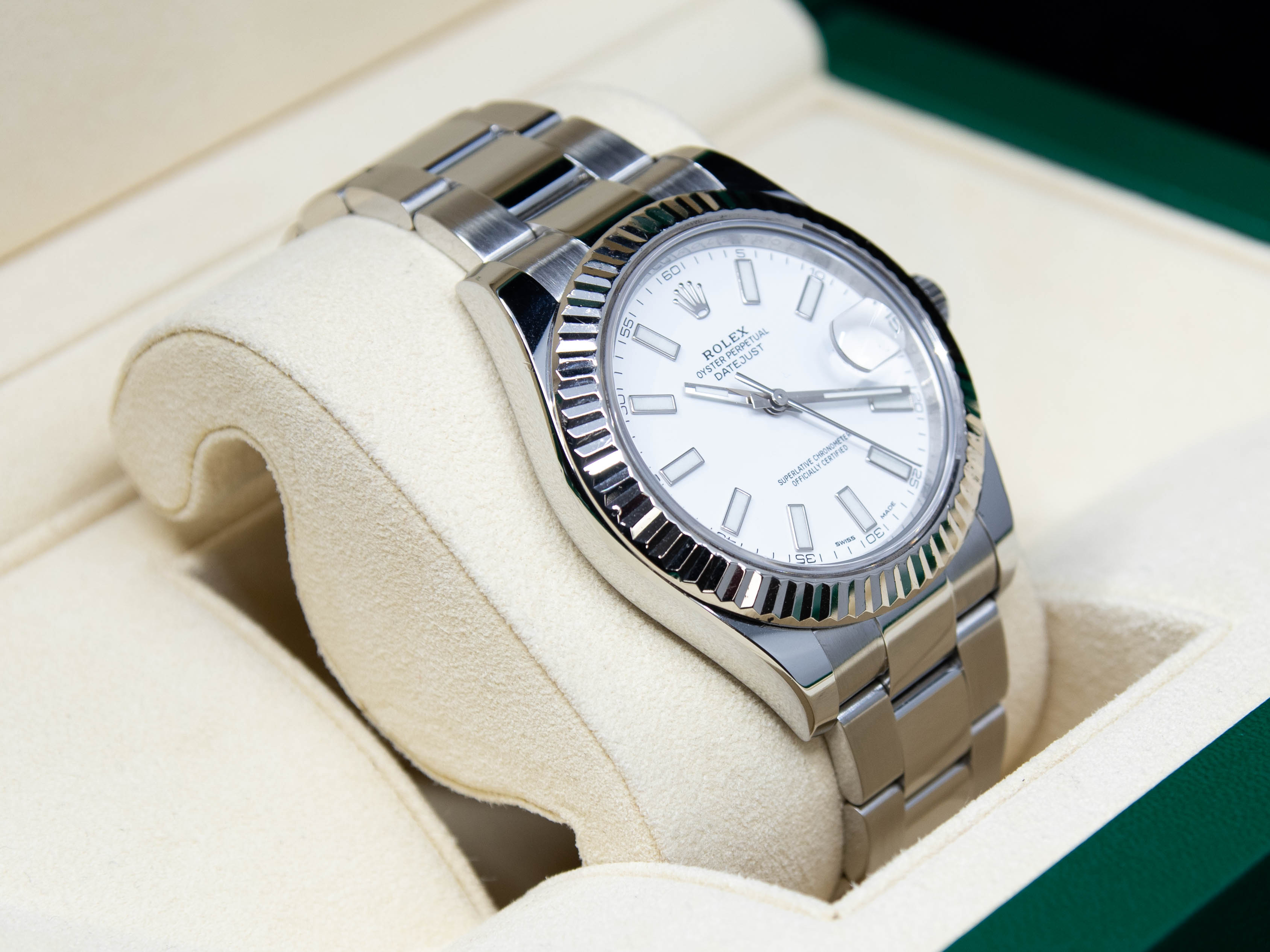 DATEJUST 41MM CADRAN BLANC OYSTER 12/2015 réf.116334
